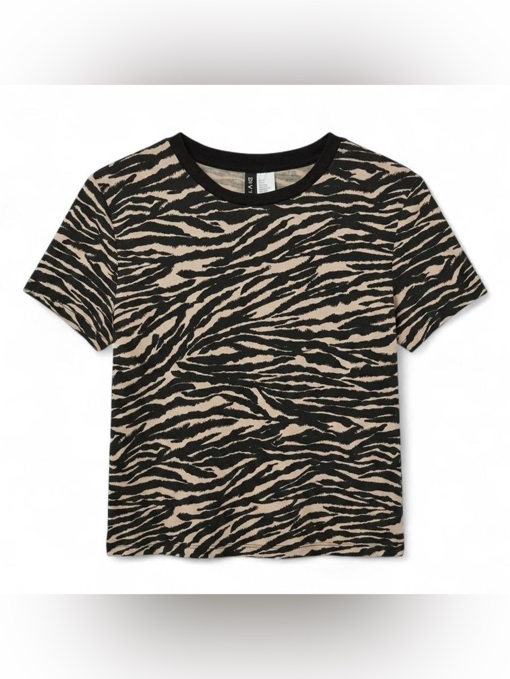 H&M Divided Crop Top Tiger Zebra Print